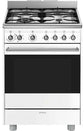Smeg 60cm White Cooker With Gas Hob - SSA60MWH2