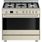 Smeg 90cm Cream Cooker With Gas Hob SSA91MAP2