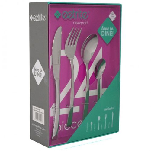 Eetrite Newport Cutlery Set, 24pc NP/24BB