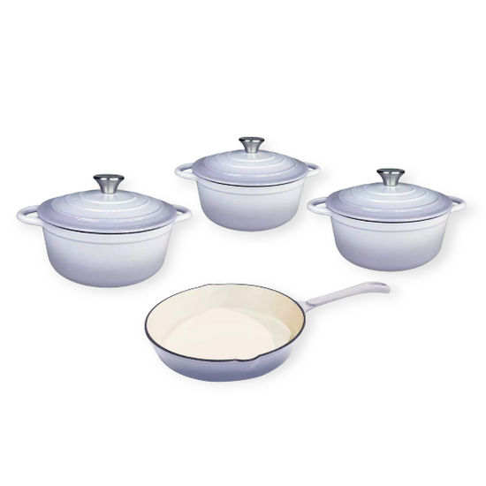 Cast Iron Pot Set 7 Piece Plum CH1283