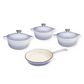 Cast Iron Pot Set 7 Piece Plum CH1283