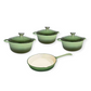 Cast Iron Pot Set 7 Piece Bamboo Green CH1042