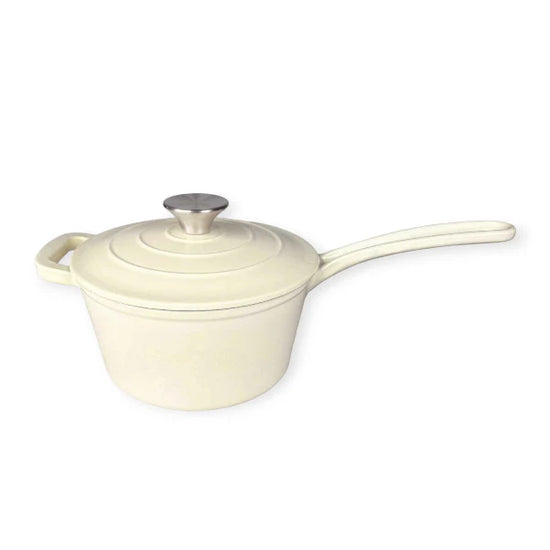 Cast Iron Saucepan 19cm Cream CH1342