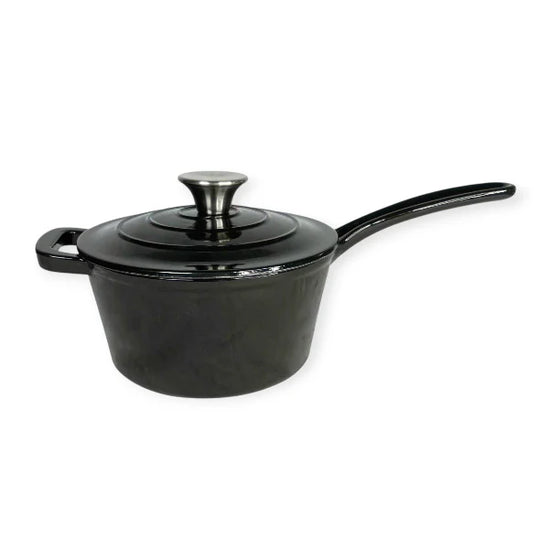 Cast Iron Saucepan 19cm Black CH1343