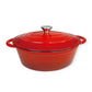 Cast Iron Oval Pot 30cm Red CH1352