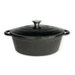Cast Iron Oval Pot 30cm Black CH1354