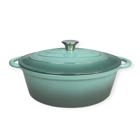 Cast Iron Oval Pot 30cm Sea Salt CH1355
