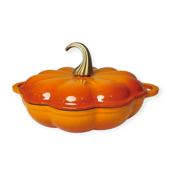 Cast Iron 26cm Pumpkin Saucepan Orange CH1448