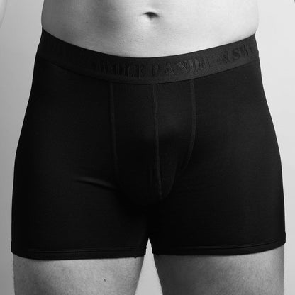 Swole Panda Bamboo Man Boxers Black Black Band