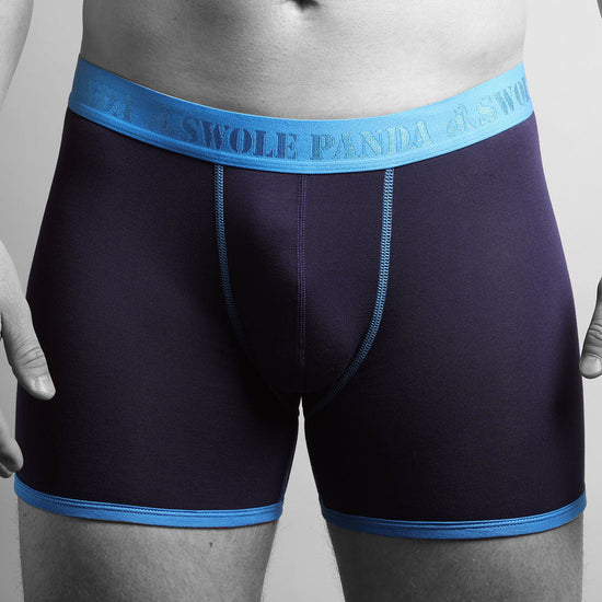 Swole Panda Bamboo Man Boxers Navy/Blue Band