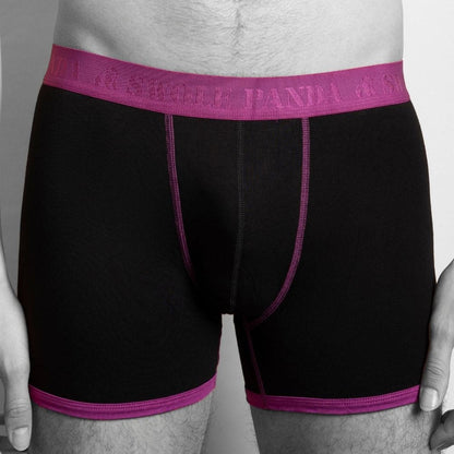 Swole Panda Bamboo Man Boxers Black | Purple Band