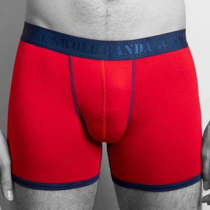 Swole Panda Bamboo Man Boxers Red / Blue Band
