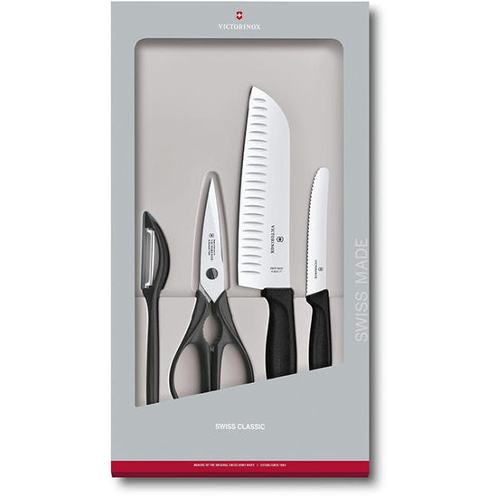 Victorinox Swiss Classic Kitchen Set, 4pc Black V6.7133.4G