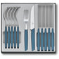 Victorinox Swiss Modern Pointed Steak Knife & Fork Set, 12pc - Blue V6.9096.12W2.12