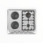 Ferre 600mm Inox 2 Gas + 2 Electric Plate Hob B622CS